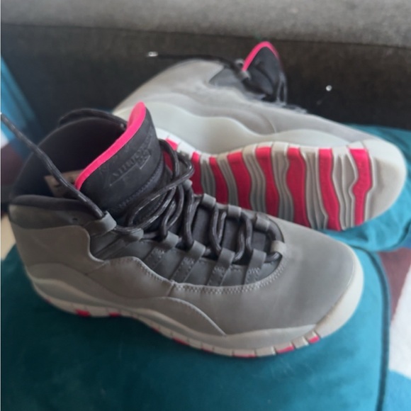 NIKE AIR JORDAN 10 X RETRO *SMOKE GREY-PINK* [487211-006] - Picture 6 of 8